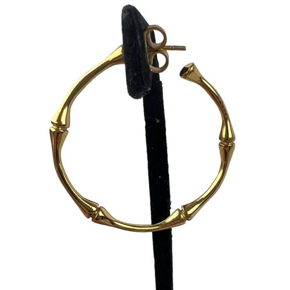 ONE  - only one Julie Vos Gold Bamboo Hoop Earring